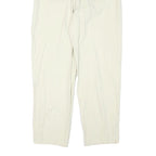 MEXX Womens Cream Relaxed Straight Cotton Blend Trousers W26 L26 Stylish Zip