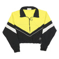 FILA Womens Yellow & Black VFILES Sportswear Cropped Polyester Blend Jacket S