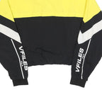 FILA Womens Yellow & Black VFILES Sportswear Cropped Polyester Blend Jacket S