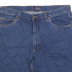 MC PANTHON Mens Denim Blue Casual Shorts L W36 Comfortable Fit Cotton Blend