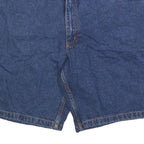 MC PANTHON Mens Denim Blue Casual Shorts L W36 Comfortable Fit Cotton Blend
