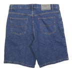 MC PANTHON Mens Denim Blue Casual Shorts L W36 Comfortable Fit Cotton Blend