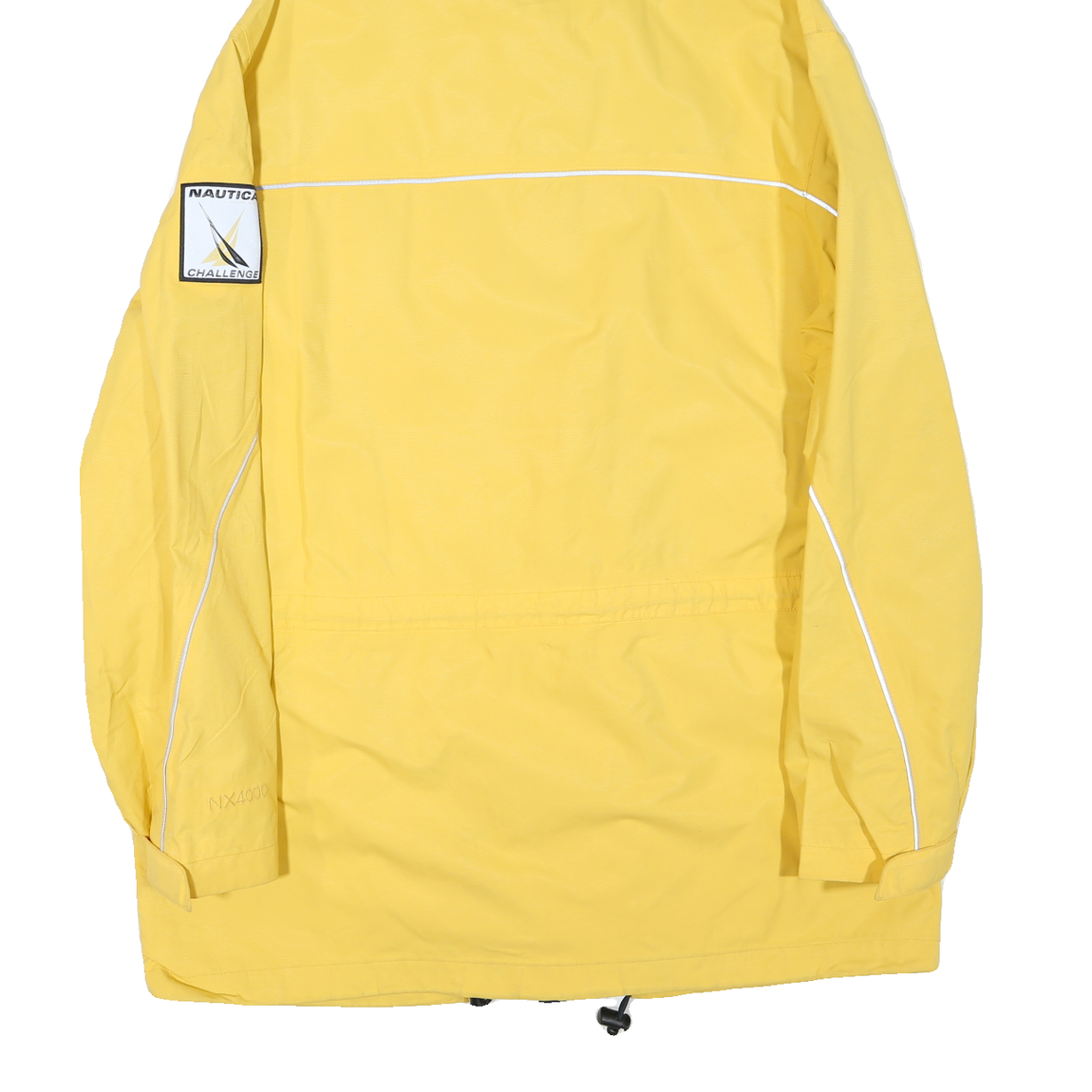 NAUTICA Mens Yellow & Black Zip Jacket L Polyester Blend Outdoor Casual