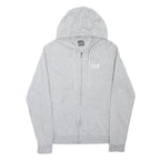EA7 EMPORIO ARMANI Mens Grey Hoodie S Cotton Blend Full Zip Sweatshirt