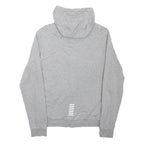 EA7 EMPORIO ARMANI Mens Grey Hoodie S Cotton Blend Full Zip Sweatshirt