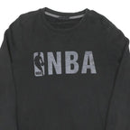 NBA Mens Black Cotton Crew Neck S Sweatshirt Basketball Logo Casual Wear