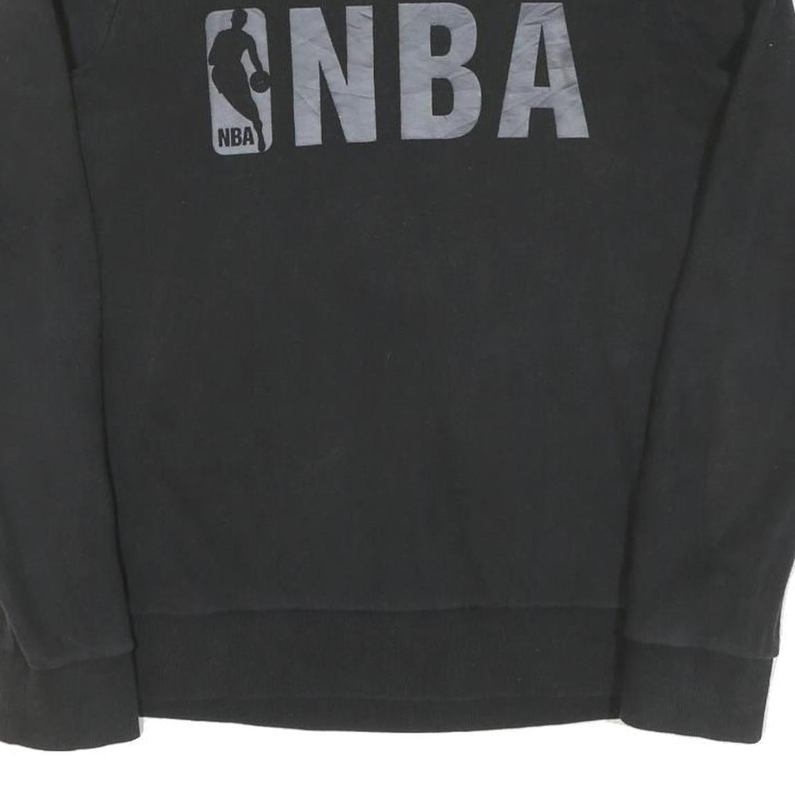 NBA Mens Black Cotton Crew Neck S Sweatshirt Basketball Logo Casual Wear