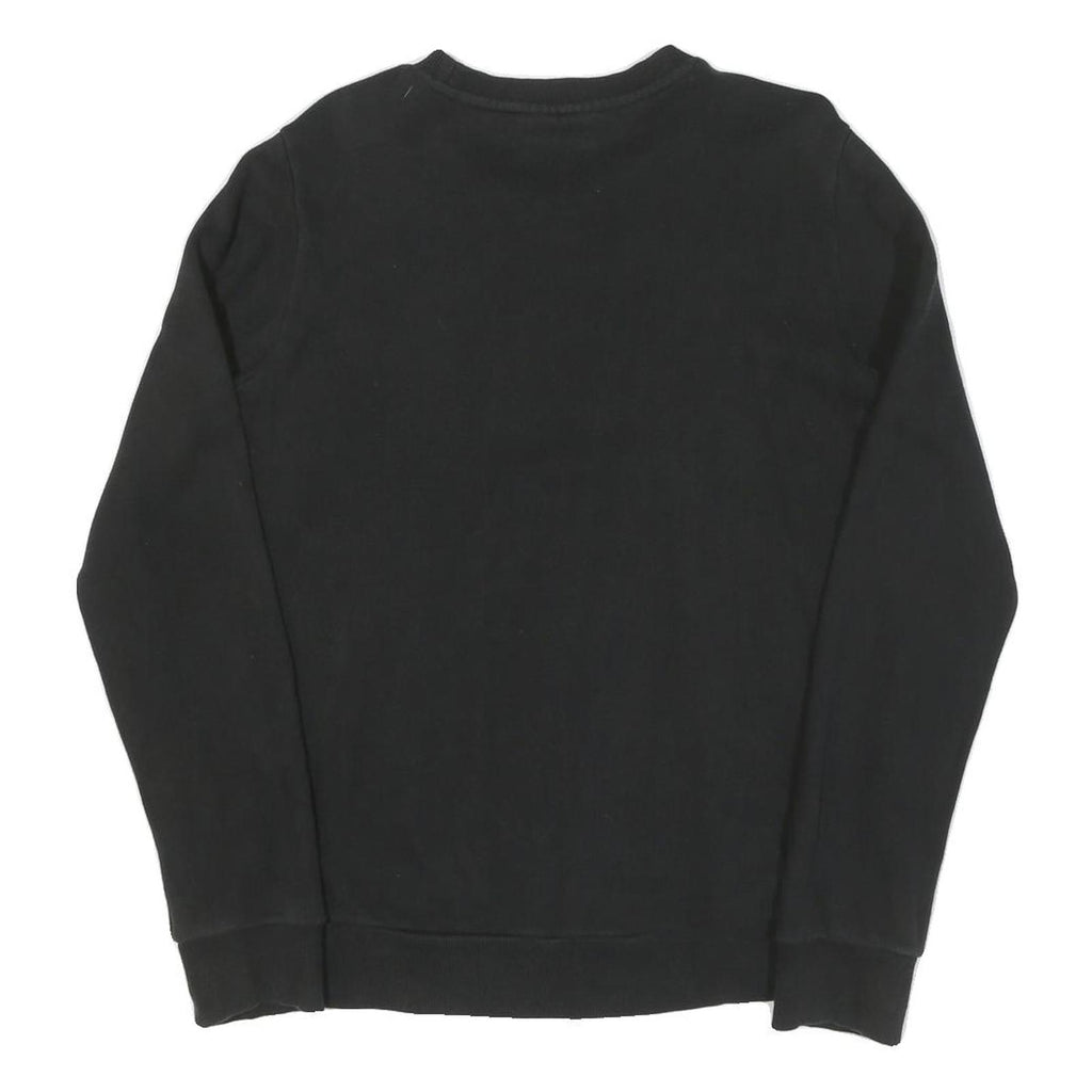 NBA Mens Black Cotton Crew Neck S Sweatshirt Basketball Logo Casual Wear