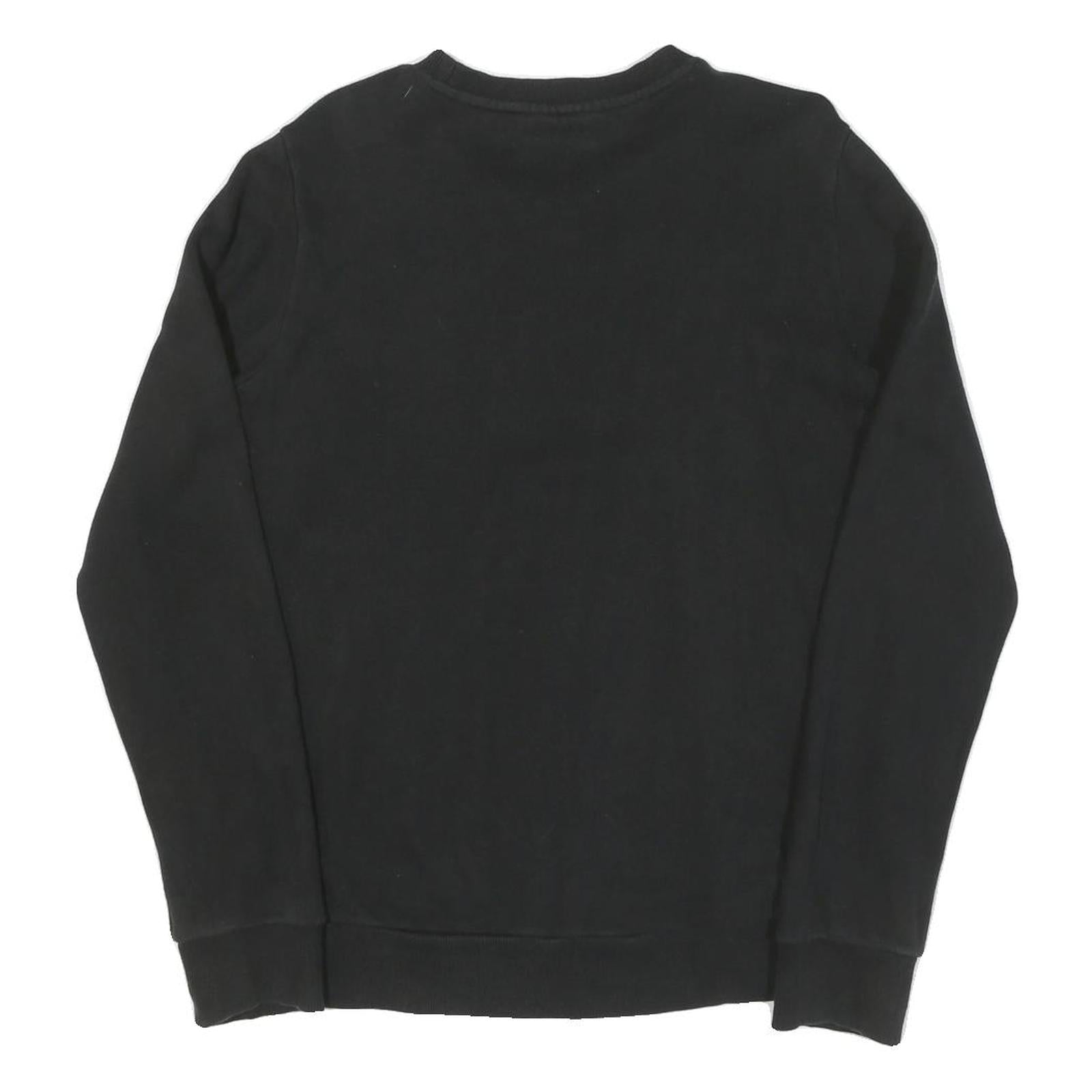 NBA Mens Black Cotton Crew Neck S Sweatshirt Basketball Logo Casual Wear