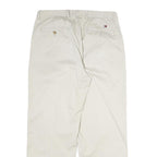 TOMMY HILFIGER Mens Cotton Cream Regular Straight Trousers W34 L32 Classic