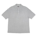 KAPPA Womens Grey Short Sleeve Plain XL Cotton Blend Polo Shirt Sportswear
