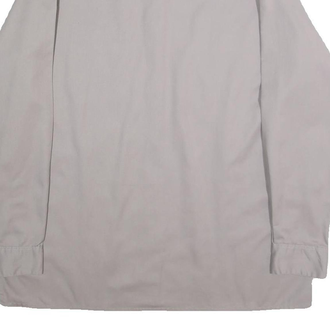 DICKIES Mens Grey Work Shirt XL Polyester Blend Long Sleeve Button Closure