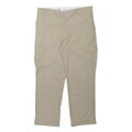 DICKIES Mens Beige Regular Straight Zip Closure Trousers W38 L30 Casual Workwear
