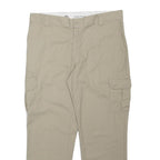 DICKIES Mens Beige Regular Straight Zip Closure Trousers W38 L30 Casual Workwear