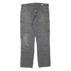 DICKIES Mens Jeans Grey Regular Straight Denim Medium W36 L34 Workwear Durable