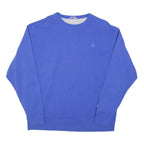CHAMPION Mens Blue XL Crew Neck Sweatshirt Cotton Blend Casual Pullover