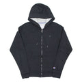 CHAMPION Mens Black Hoodie Full Zip S