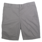 DICKIES Mens Shorts Grey Casual XL W40 Workwear Pockets Polyester Blend