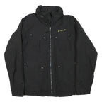 TIMBERLAND Mens Black Jacket M Polyester Blend Plain Zip Outdoor Casual