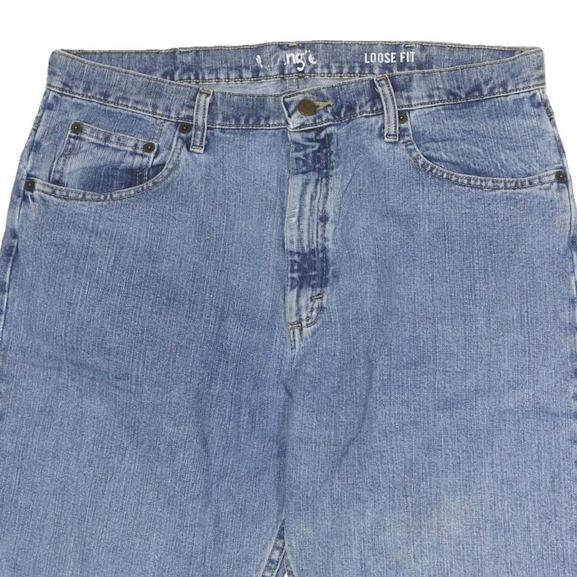 WRANGLER Womens Denim Blue Shorts XL W38 Loose Fit Cotton Relaxed Casual