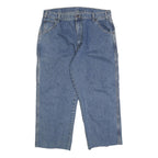 DICKIES Mens Relaxed Blue Denim Jeans W38 L24 Workwear Utility Zip Closure