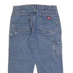 DICKIES Mens Relaxed Blue Denim Jeans W38 L24 Workwear Utility Zip Closure