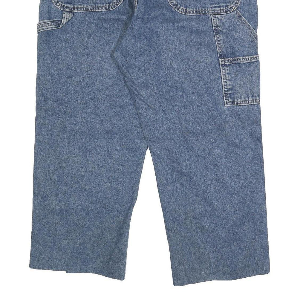 DICKIES Mens Relaxed Blue Denim Jeans W38 L24 Workwear Utility Zip Closure