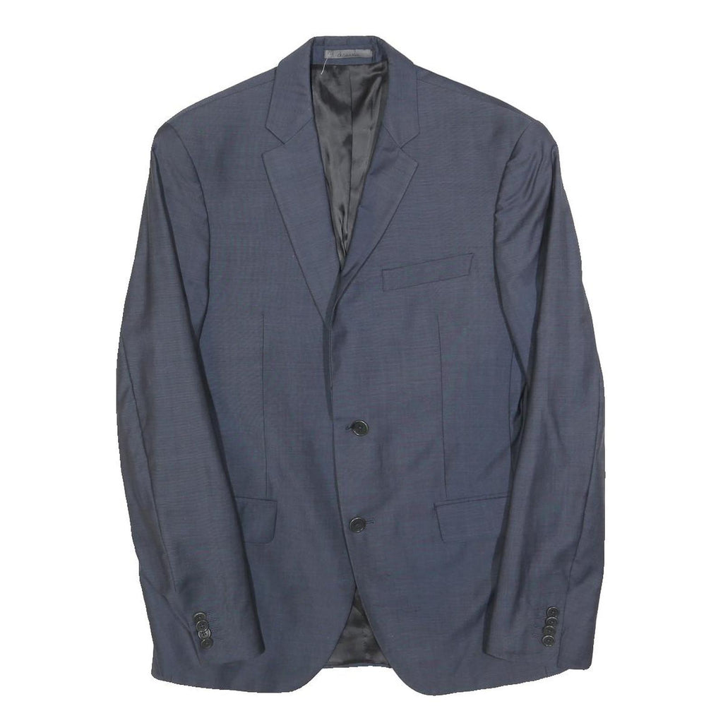 CALVIN KLEIN Mens Blue Wool Blazer Jacket M Classic Tailored Button Casual