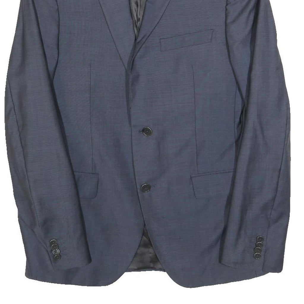 CALVIN KLEIN Mens Blue Wool Blazer Jacket M Classic Tailored Button Casual