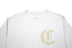 CHAMPION REVERSE WEAVE Mens White Crew Neck S Cotton Blend Pullover Sweatshirt