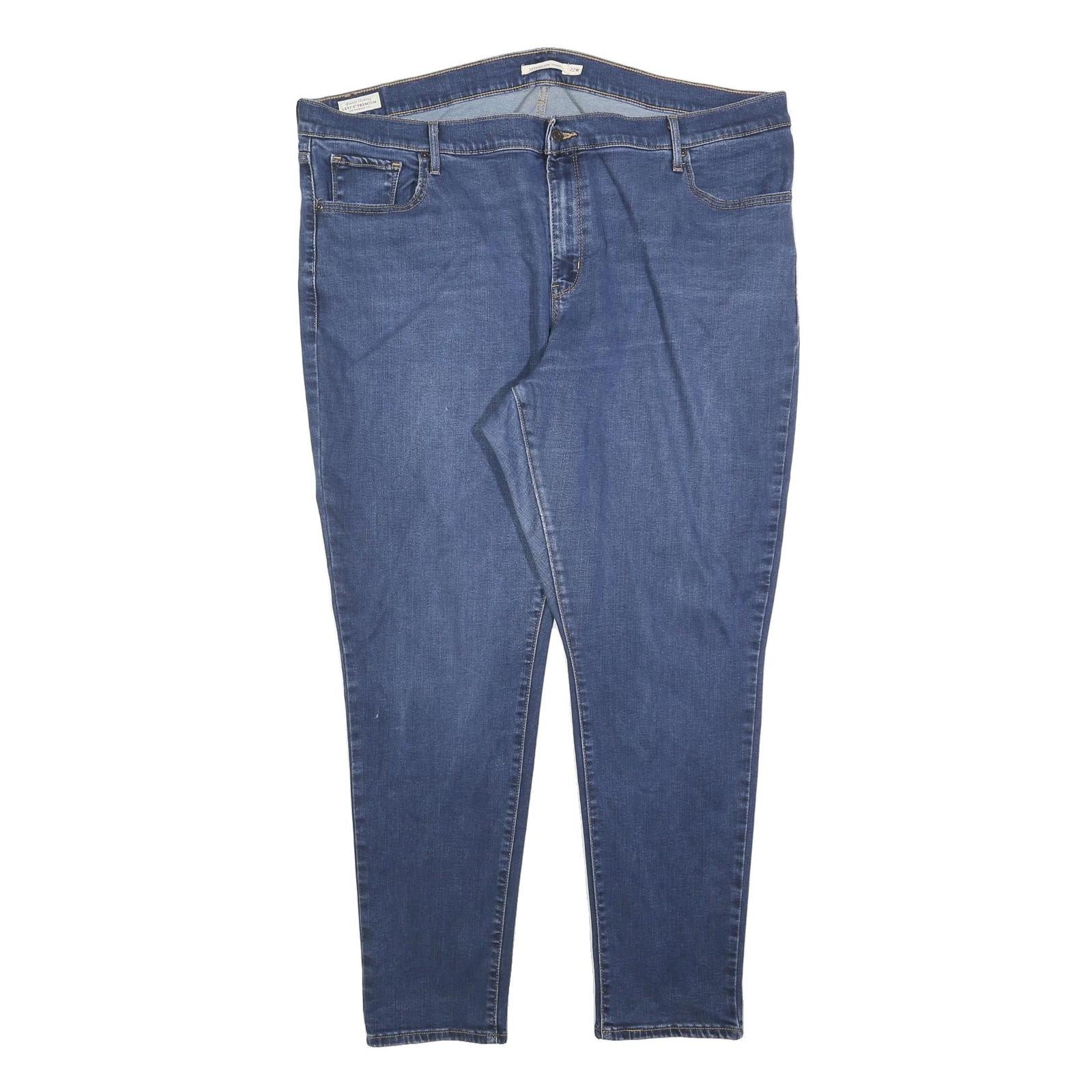 LEVI'S 721 BIG E Womens Jeans Blue Slim Skinny Denim W44 L30 Classic Cotton