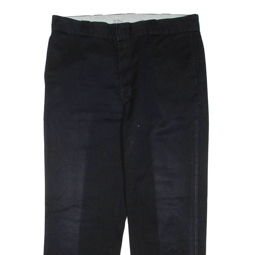 DICKIES Mens Trousers Black Regular Straight W38 L30