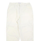 COLUMBIA Womens Polyester Blend White Regular Zip Trousers W30 L28 Lightweight