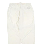 COLUMBIA Womens Polyester Blend White Regular Zip Trousers W30 L28 Lightweight