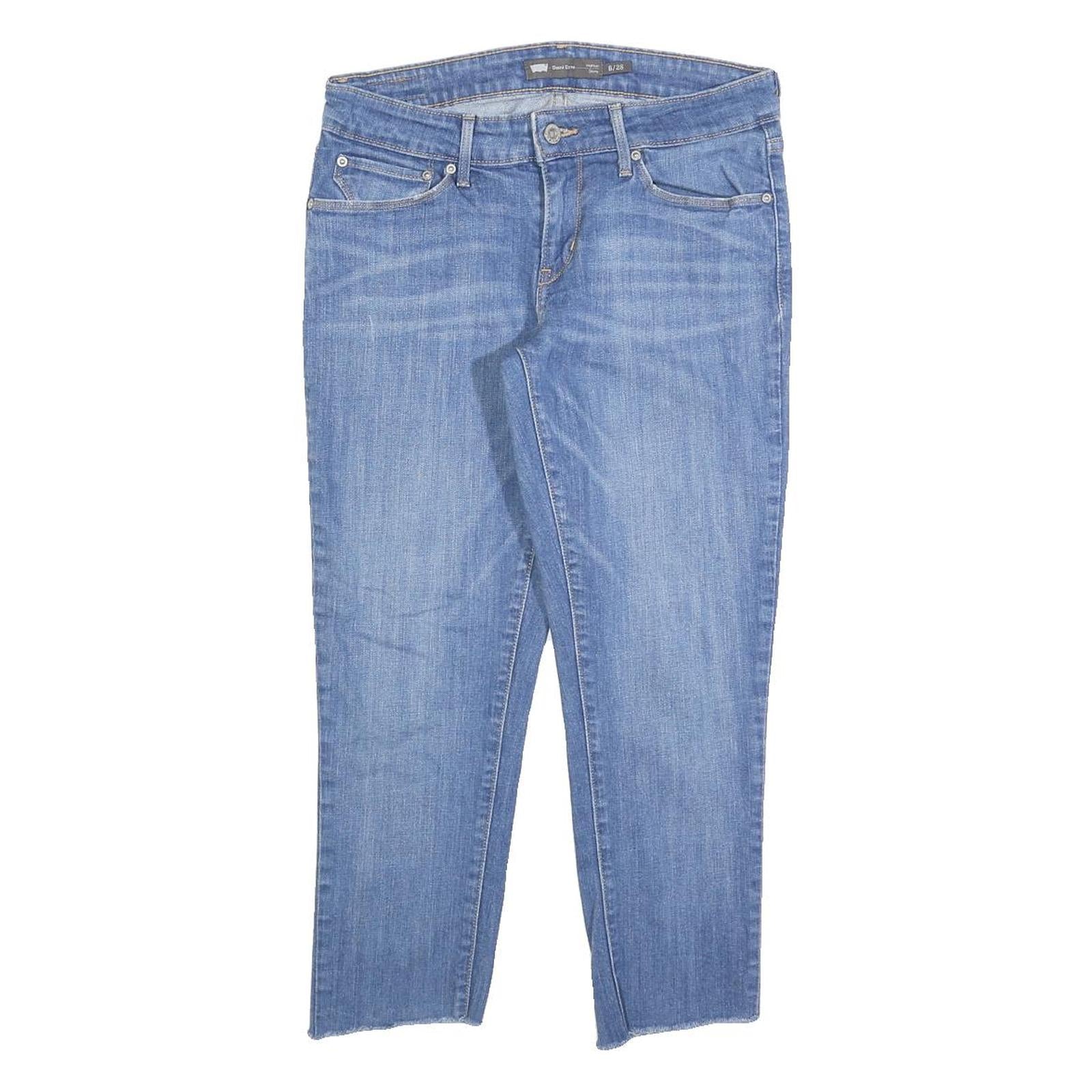 LEVI'S Womens Slim Blue Jeans Denim W28 L26 Cotton Blend Zip