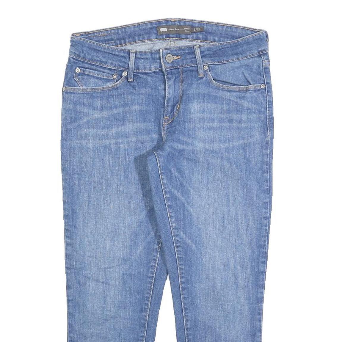 LEVI'S Womens Slim Blue Jeans Denim W28 L26 Cotton Blend Zip