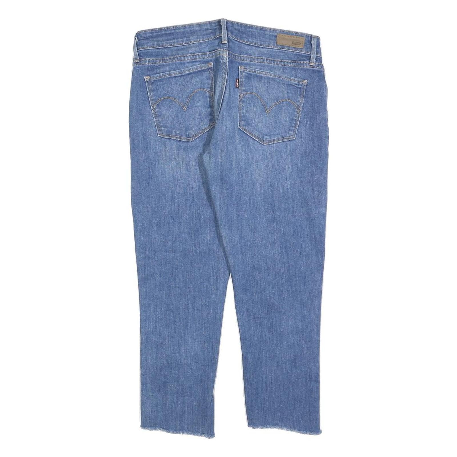 LEVI'S Womens Slim Blue Jeans Denim W28 L26 Cotton Blend Zip