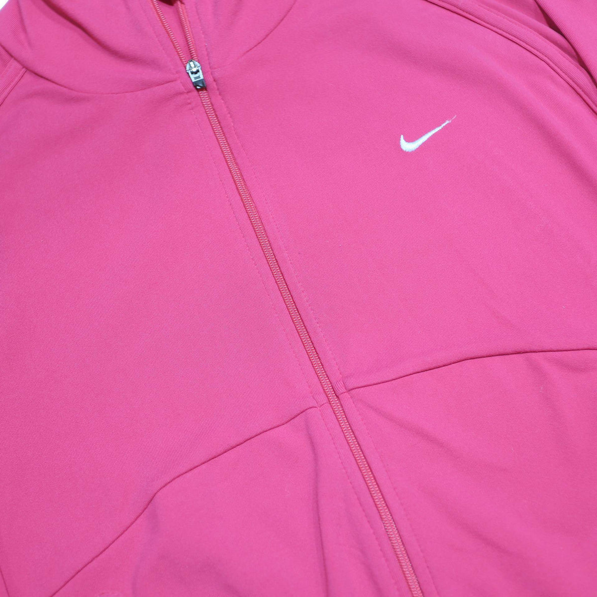 NIKE Womens Pink Zip Jacket M Nylon Athletic Sportswear