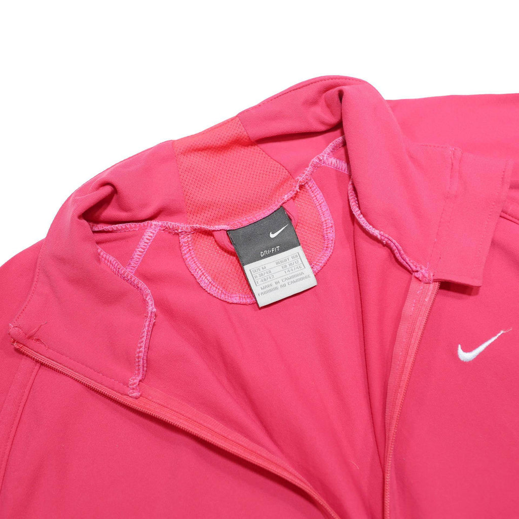 NIKE Womens Pink Zip Jacket M Nylon Athletic Sportswear