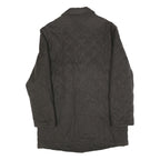 PAUL & SHARK Mens Grey Quilted Jacket M Woven Button Closure Classic
