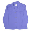 LESLIE FAY Womens Blue Purple Jacket Blazer UK 12 Polyester Blend Button Casual
