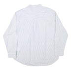 CHAPS Mens White & Blue Stripe Shirt XL Classic Cotton Blend Button Down
