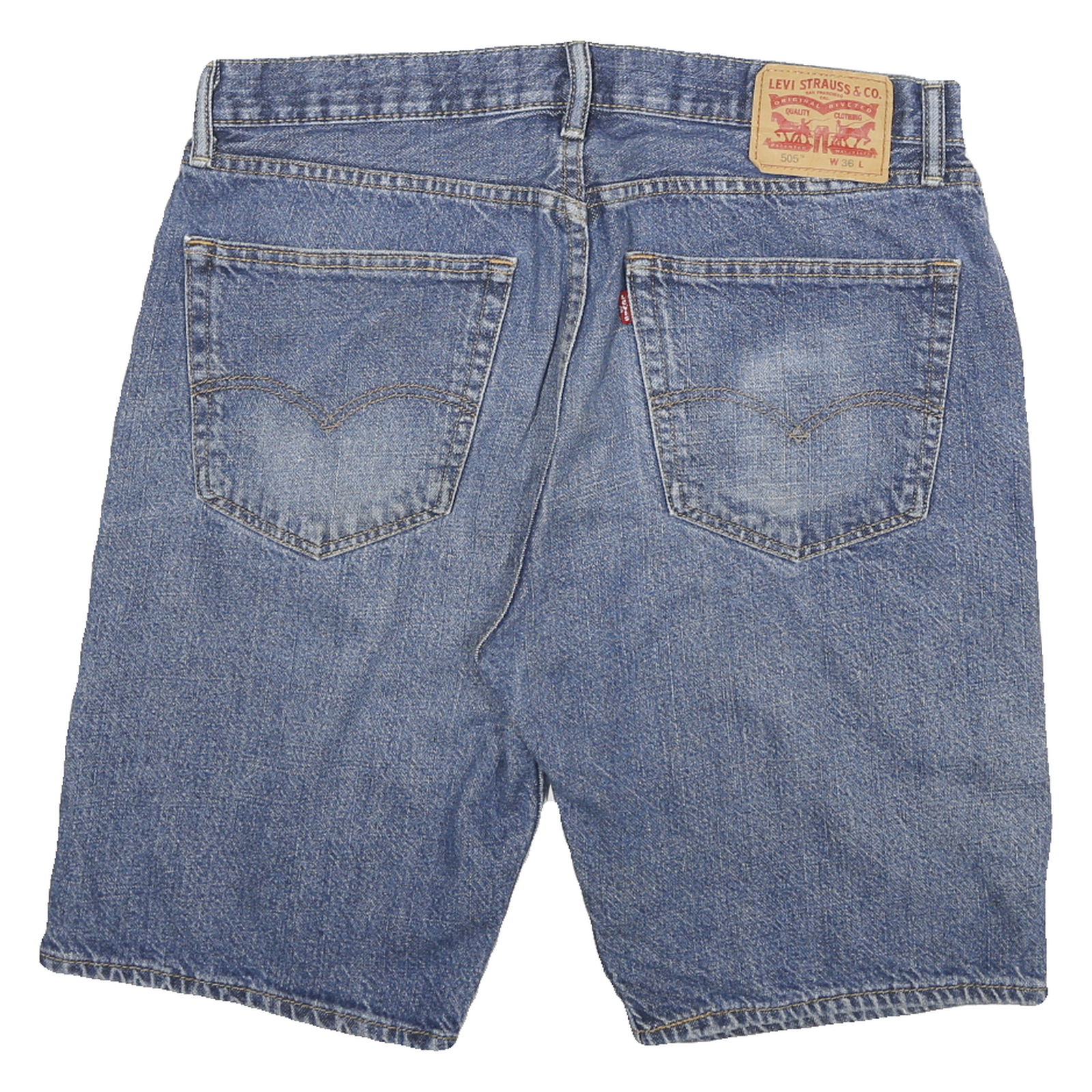 LEVI'S Mens Denim Blue Shorts XL W34 Classic Fit Cotton Blend