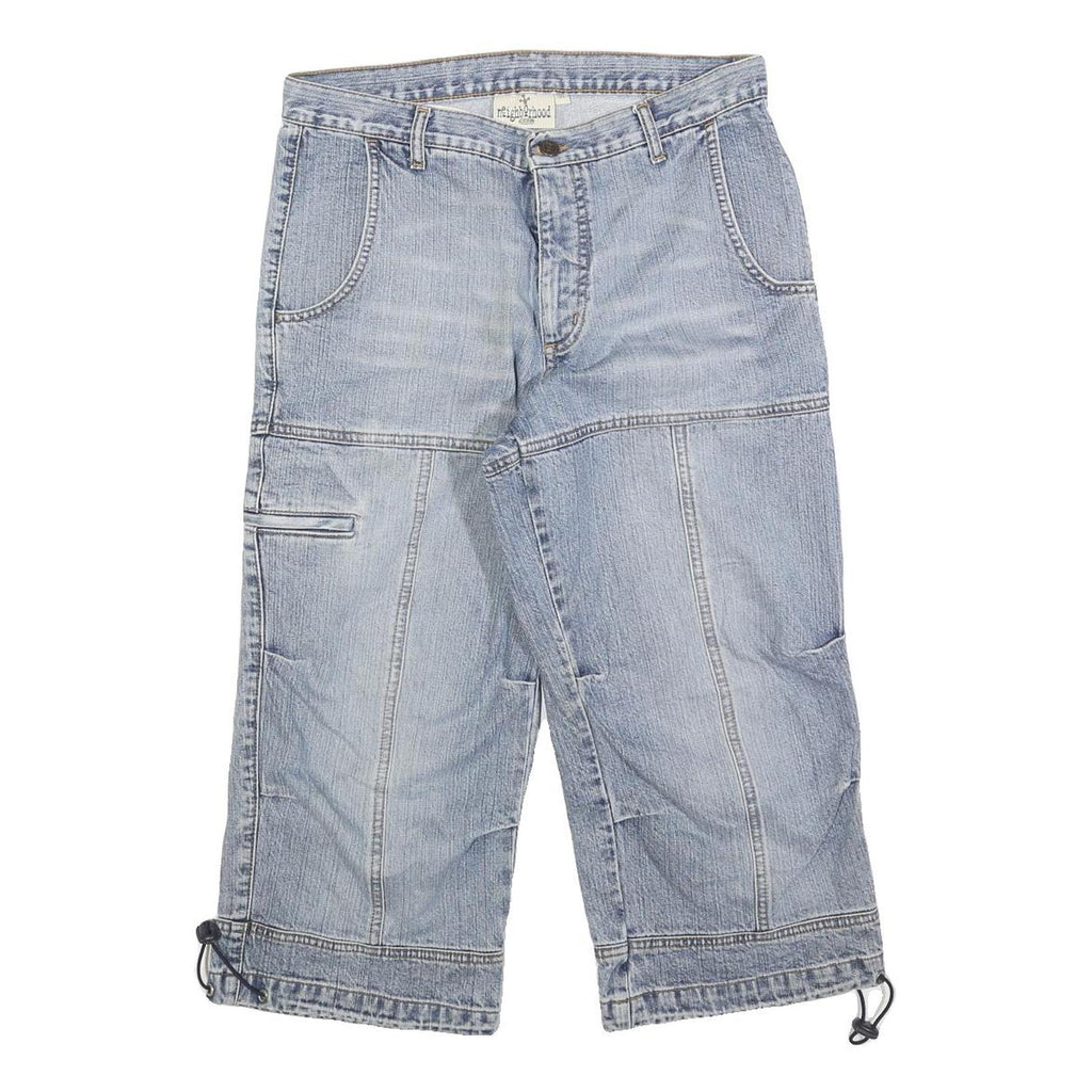 NEIGHBORHOOD Mens Shorts Blue Patchwork M W31 Cotton Blend Casual Cargo