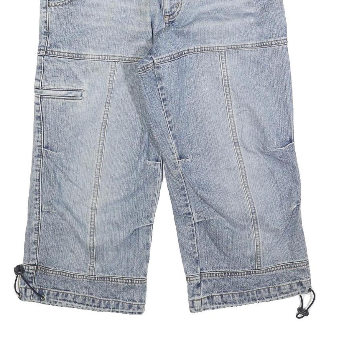 NEIGHBORHOOD Mens Shorts Blue Patchwork M W31 Cotton Blend Casual Cargo