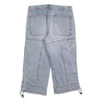 NEIGHBORHOOD Mens Shorts Blue Patchwork M W31 Cotton Blend Casual Cargo