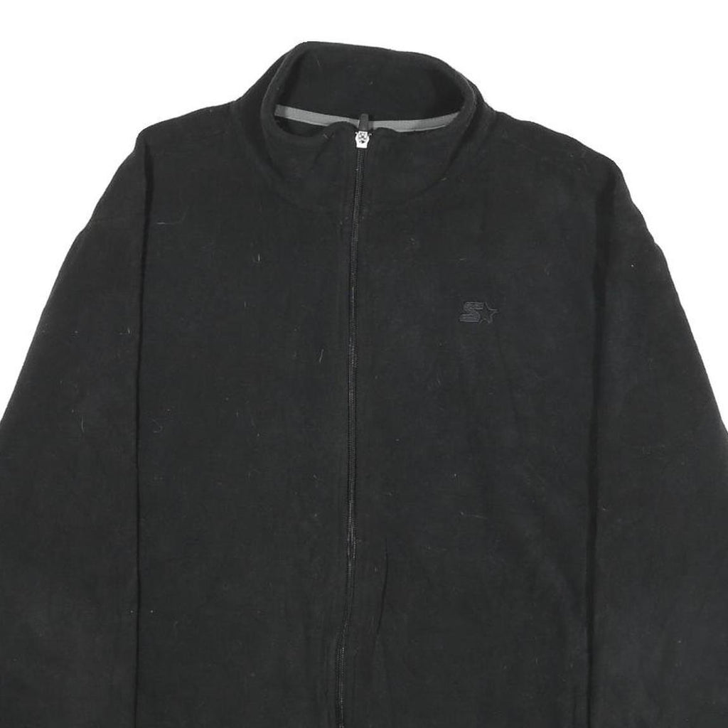 STARTER Mens Black Jacket M Polyester Blend Zip Plain Casual Lightweight