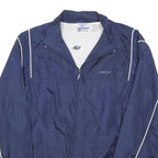 REEBOK Womens Navy Blue Sports Jacket UK 12 Polyester Plain Zip Lightweight