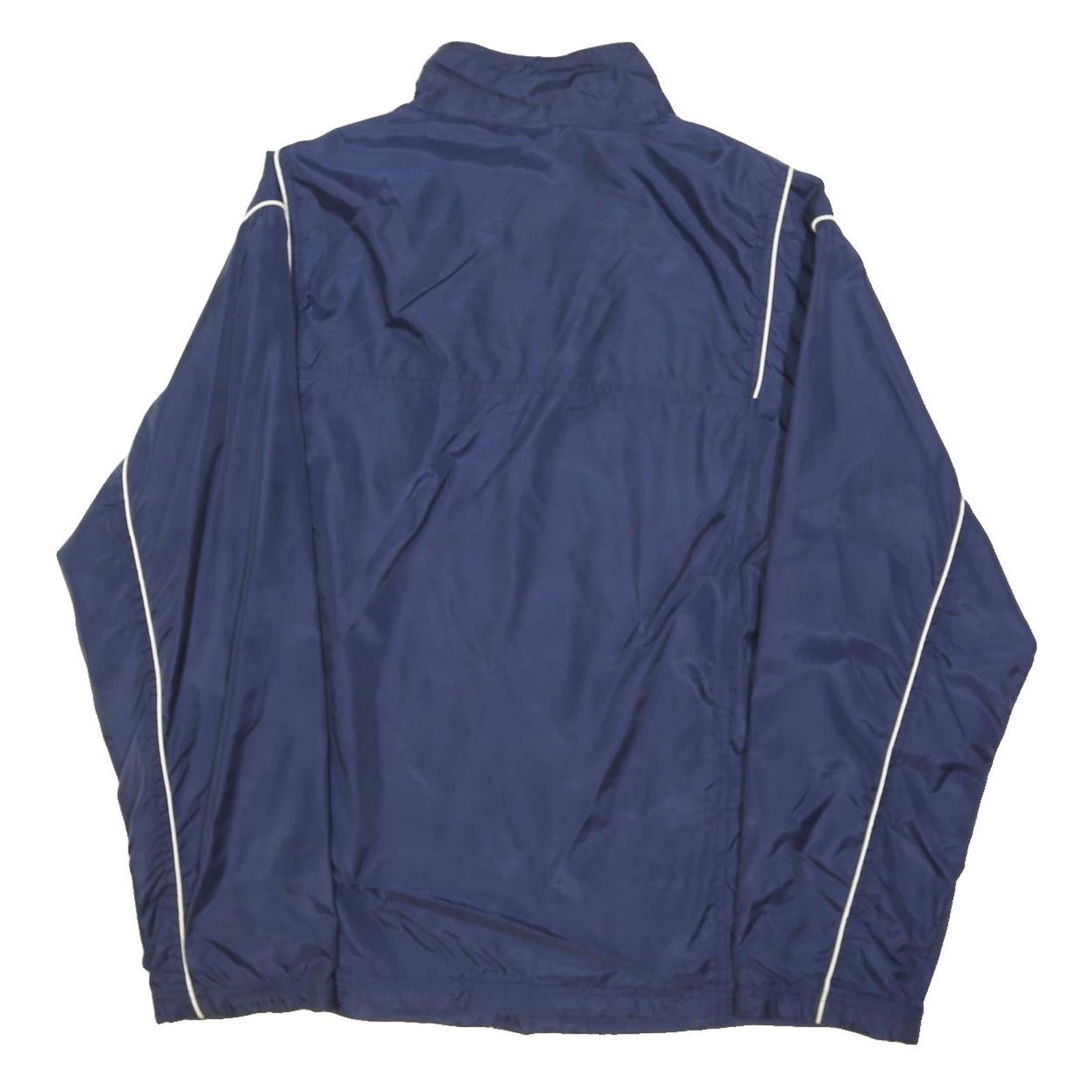 REEBOK Womens Navy Blue Sports Jacket UK 12 Polyester Plain Zip Lightweight