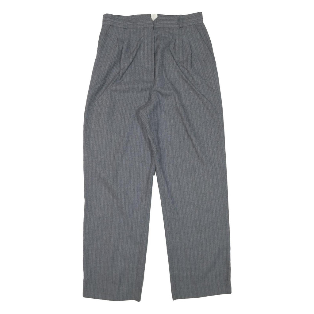 JRS Womens Relaxed Grey Rayon Straight Leg Trousers W28 L28 Classic Casual